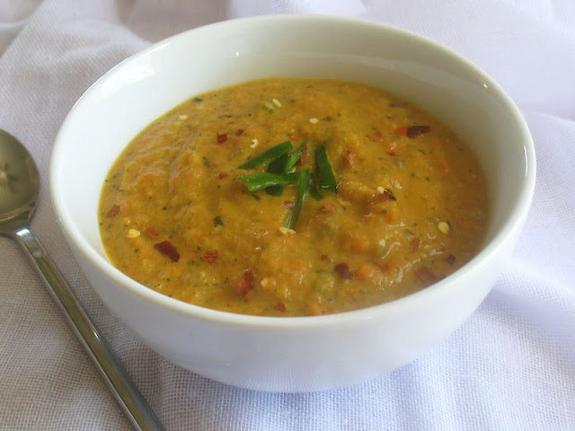 Thai inspired roasted carrot soup