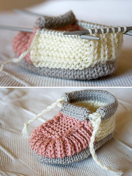 Knitted Baby Booties - Free Pattern 