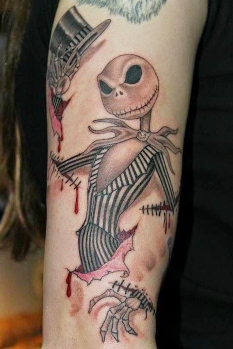 Nightmare Before Christmas Tattoos, Special Designs of Nightmare Before Christmas Tattoo, Amazing Collections of Nightmare Before Christmas Tattoo, Christmas Tattoos, Women, Men,