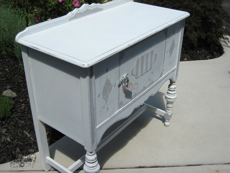 Cottage Chic Shabby Buffet/Server/Credenza title=