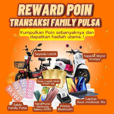 Reward Poin Family Pulsa, Family Topup, Distributor Pulsa Termurah Se Indonesia