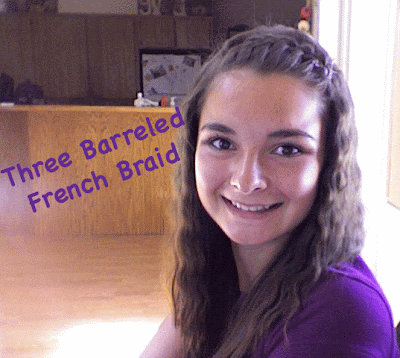 Let's title it the Three Barreled French Braid.