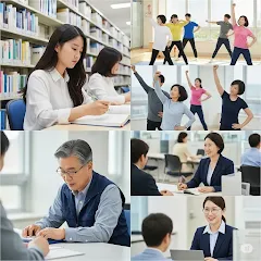 자기계발 지원 혜택을 누리는 다양한 사람들