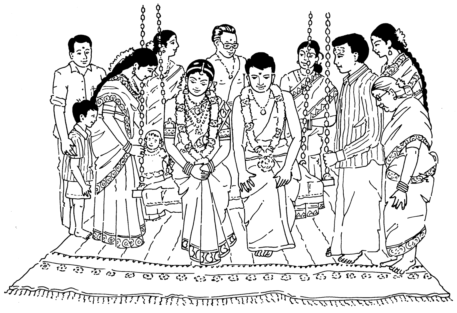 Tamil Cliparts: Printing Line art - 4 ( Wedding and ...