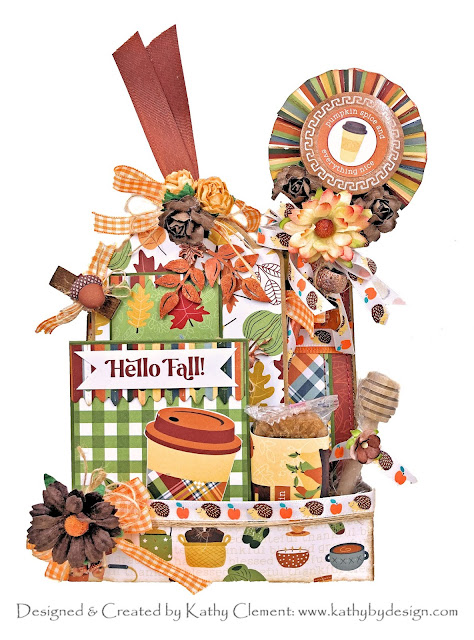 Photo Play Autumn Greetings Loaded Pocket Card by Kathy Clement for Really Reasonable Ribbon