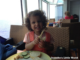 Child eating buffet on a cruise ship