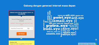Daftar Domain gratis .xyz di niagahoster