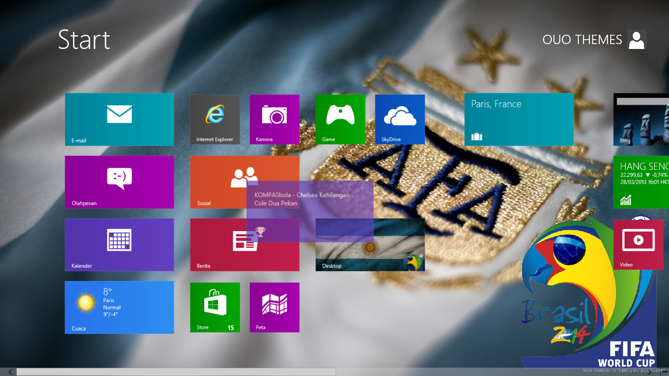   Argentina Football Team Fifa World Cup 2014 Theme For Windows 7 And 8  brazil football fifa 2014