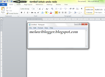 undo redo Microsoft Word 2010