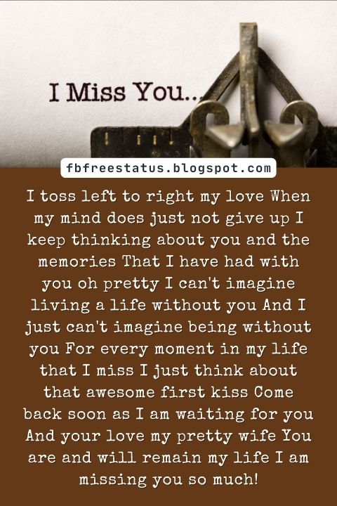 Missing You Poems For Wife