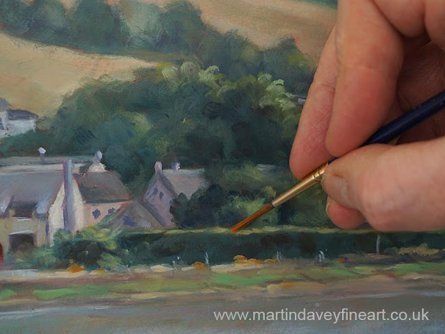 artist Martin Davey painting Devon river oil painting