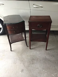 Vintage nightstands before