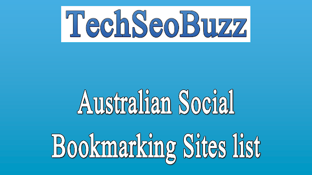 Australian Social Bookmarking Sites list