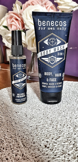 NATURALNE KOSMETYKI DLA MĘZCZYZN, BENECOS BODY WASH, DEO SPRAY/ RECENZJA 