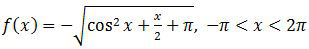 f(x)=-√(cos^2⁡x+x/2+π)