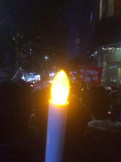 Gwanghwamun Plaza LED candle politics happy life interest Participation the Blue House