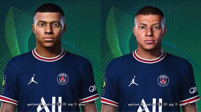 Kylian Mbappé (Paris Saint-Germain) Face For eFootball PES 2021