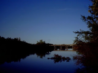 El río Cebollatí al atardecer.