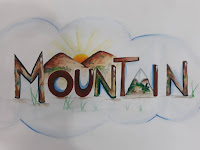 Harmony Arts Academy Drawing Classes Saturday 11-August-2018 12 yrs Chaitrali Suhas Bhagwat Mountain Lettering Poster Colours