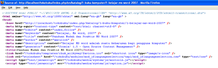 Metadata pada setiap artikel