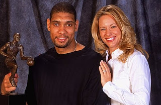 Amy Sherrill with her ex-husband Tim Duncan