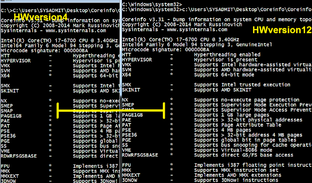 VMWare: Hardware version e instrucciones de CPU