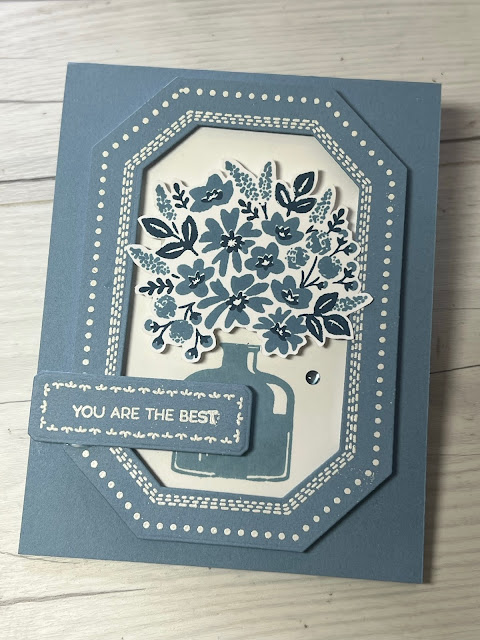 Floral greeting card using Stampin' Up! Bottled Happiness Stamp Set