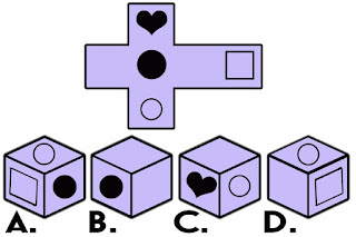 If you folded up the shape which cube would it make?