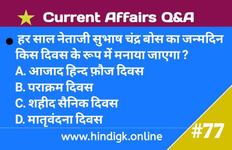 20 January 2021 Current Affairs In Hindi