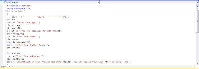 C++ Program NIC (If / else)