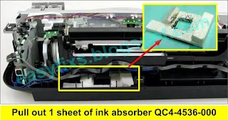 03 - Pull out 1 sheet of ink absorber QC4-4536-000