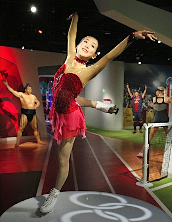 Mao Asada`s wax figure at Madame Tussauds in Tokyo, Japan