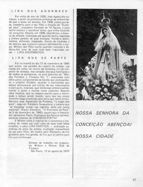 PROGRAMA DA FESTA DE NOSSA SENHORA DA CONCEIÇÃO - 1972 - PAG 27