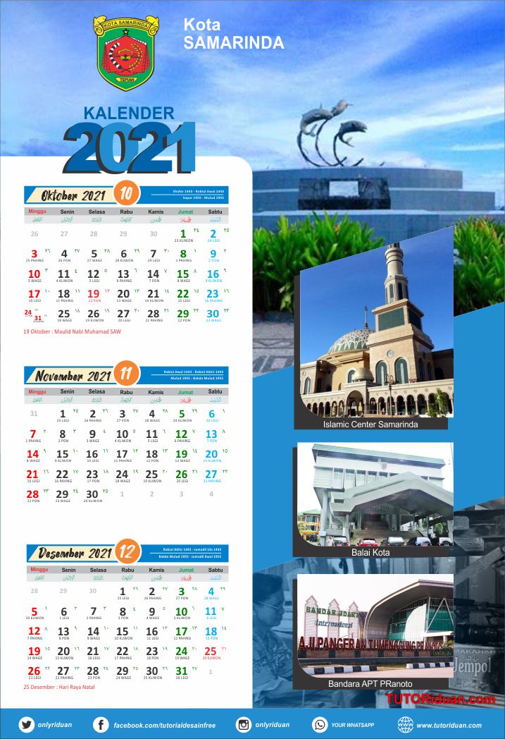  Desain  Kalender  Dinding 2021  dengan CorelDraw Free CDR 