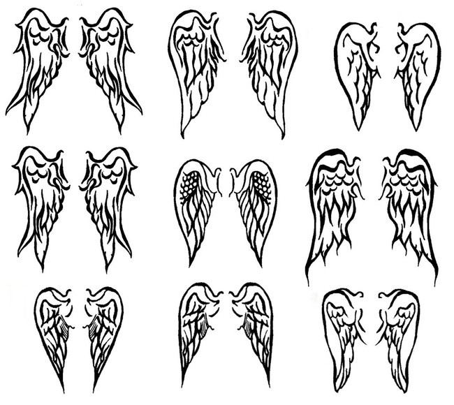 small angel wing tattoos. small angel wings tattoos.