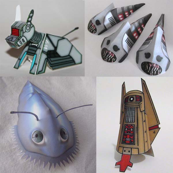 Doctor Who Robot Animal Papercraft Models