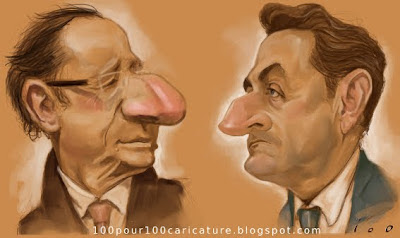 Caricatures de F. Hollande et N. Sarkozy par ioo