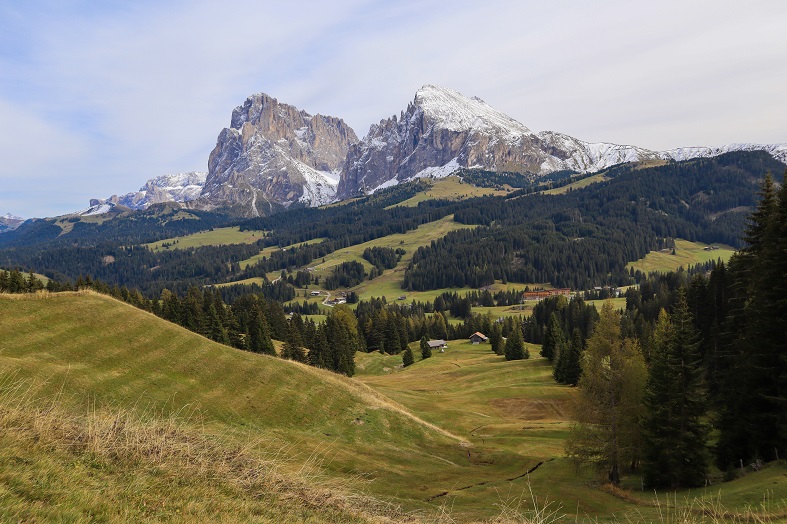 Veduta panoramica sull'alpe di siusi