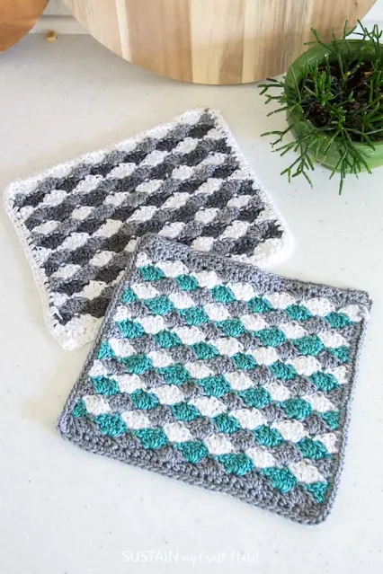 Crochet Shell Dishcloth