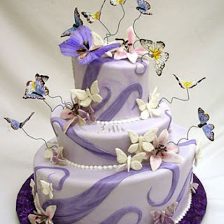 Butterflies Fondant Cake Sweet 15 and Sweet 16