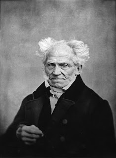 Arthur Schopenhauer posando a los 71 años de edad en una fotografía de  J. Schäfer.