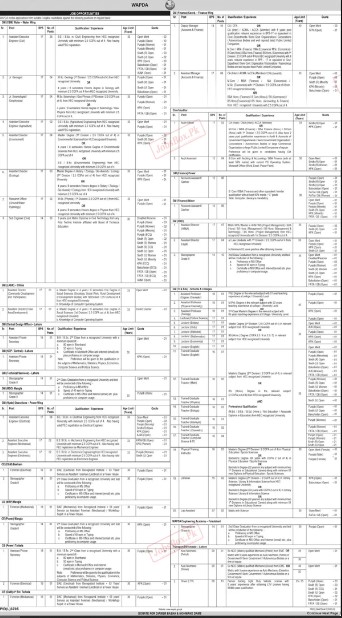 Advertisement for WAPDA Jobs