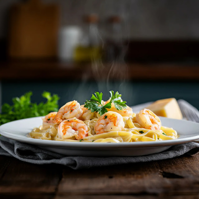 shrimp alfredo