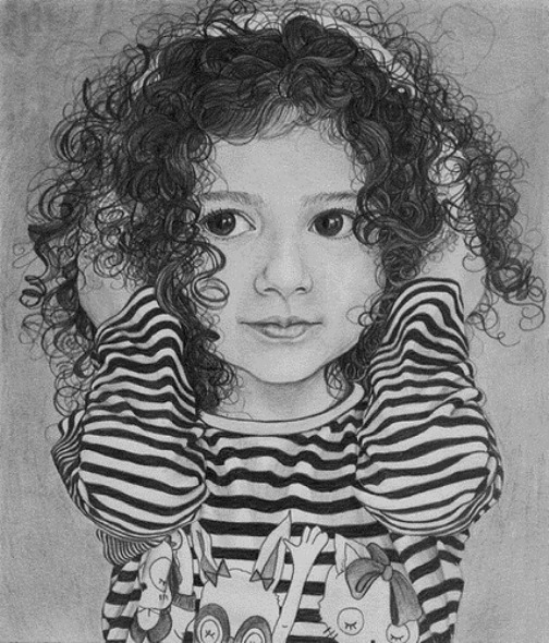 Pencil drawings with children object by Irina Krivoruchko
