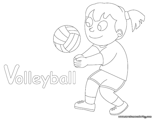 volleyball coloring page