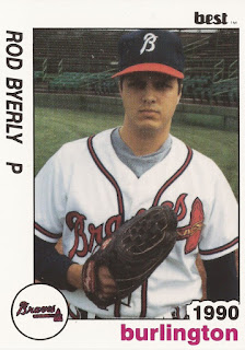 Rod Byerly 1990 Burlington Braves card