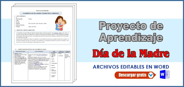 Proyecto de Aprendizaje para el Día de la Madre