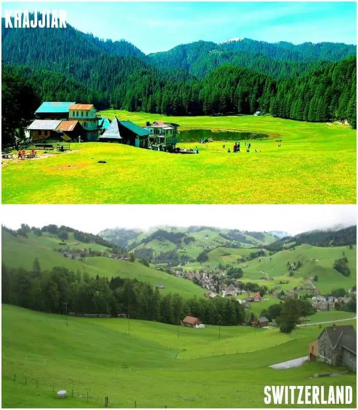 The landscapes of Khajjiar in Himachal Pradesh look like the pastures of Switzerland