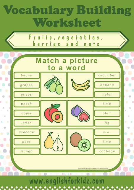 Fruits worksheet