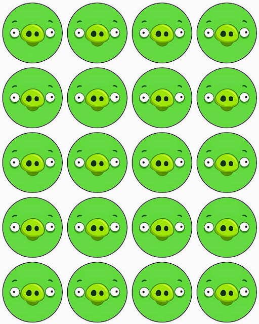 Angry Birds:  Free Printable Toppers, Labels or Stickers.